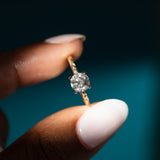 1.09ct Round Salt and Pepper Diamond Evergreen Solitaire in 14k Yellow Gold