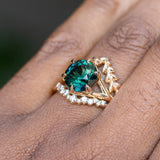 3.88ct Round Madagascar Sapphire Six Prong Split Shank Solitaire in 18k Yellow Gold