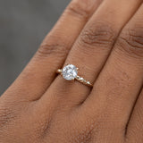 1.01ct Round Fancy White Diamond Evergreen Solitaire in 14k Yellow Gold