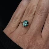 3.04ct Multicolor Oval Madagascar Sapphire Lotus 6 Prong Solitaire in 18k Rose Gold