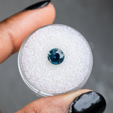 1.37CT Round Sri Lanka Sapphire, Ceylon Blue, 6.48x4.36MM