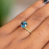 1.37CT Round Sri Lanka Sapphire, Ceylon Blue, 6.48x4.36MM