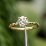 1.25ct Round Grey Diamond Evergreen Solitaire in 18k Yellow Gold