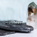 Blackened Gold Montana Sapphire Band