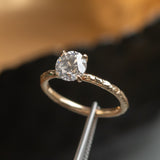 1.40ct Round Light Grey Diamond Evergreen Solitaire in 14k Yellow Gold