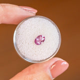 0.95CT OVAL ROSECUT TANZANIA SAPPHIRE, VIBRANT PINK, 7.20X5.20MM