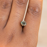 1.03CT SHIELD TANZANIAN SAPPHIRE, PARTI GREEN AND COGNAC, 6.6X5.5X3.7MM, UNTREATED