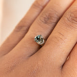 1.03CT SHIELD TANZANIAN SAPPHIRE, PARTI GREEN AND COGNAC, 6.6X5.5X3.7MM, UNTREATED