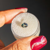 1.03CT SHIELD TANZANIAN SAPPHIRE, PARTI GREEN AND COGNAC, 6.6X5.5X3.7MM, UNTREATED