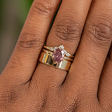 1.52ct Imperial Garnet Lotus Six Prong Solitaire in 14k Yellow Gold