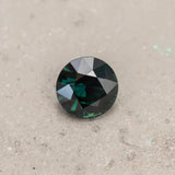 3.05CT ROUND MADAGASCAR SAPPHIRE, DEEP TEAL GREEN, 8.64X5.39MM