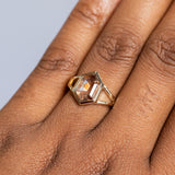 2.03ct Portrait cut Montana Sapphire Low Profile Bezel Set Split Shank Solitaire in 14k Yellow Gold