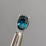 1.61CT NIGERIAN OVAL SAPPHIRE, DEEP TEAL PARTI GREEN, 7.88X6.4X4.05MM, UNTREATED