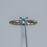 0.95ct Round Montana Sapphire Classic 4 Prong Solitaire in 14k Yellow Gold