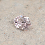 1.76CT ELONGATED HEXGON SAPPHIRE, LIGHT PINK, 8.44X5.84X4.45MM, UNTREATED