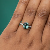 2.78ct Roval Madagascar Sapphire Double Claw Prong Solitaire with Diamonds in Platinum