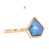 Bezel Set Rosecut Opal Rings in 14K Yellow Gold