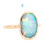 Bezel Set Rosecut Opal Rings in 14K Yellow Gold - Assorted Shapes