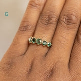 Five Stone Sapphire Bands in 14K and 18k Yellow Gold