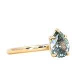 1.47ct Color-Shifting Pear Montana Sapphire Classic Solitaire in 14k Yellow Gold