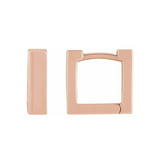 Square Hoop Earrings in Solid Recycled Gold