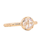 0.88ct Rosecut Moissanite Low Profile Six Prong Evergreen Solitaire in 14k Yellow Gold
