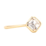 1.33ct Asscher cut Diamond in 14k Yellow Gold Contemporary Bezel Setting