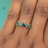 Five Stone Sapphire Bands in 14K and 18k Yellow Gold