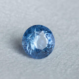 3.18ct Round Periwinkle Sapphire Solitaire with Diamonds in Platinum gemstone only