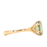 1.25ct Oval Sunstone Asymmetrical Evergreen Cluster Ring In 14k Yellow Gold
