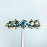 Five Stone Sapphire Bands in 14K and 18k Yellow Gold