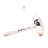 OVAL BEZEL SET ROSECUT OPAL RINGS IN 14K WHITE GOLD