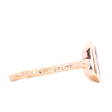 1.05ct Geo Slice Purple-Pink Sapphire Evergreen Low Profile Bezel Solitaire Ring in 14k Rose Gold