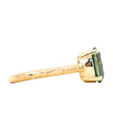 2.77ct Oval Silky Nigerian Sapphire Low Profile 4 Prong Evergreen Solitaire in 18k Yellow Gold