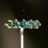 Five Stone Sapphire Bands in 14K and 18k Yellow Gold