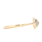 1.33ct Asscher cut Diamond in 14k Yellow Gold Contemporary Bezel Setting