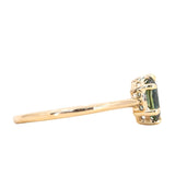 0.86ct Oval Nigerian Sapphire Six Prong Low Profile Ring in 14k Yellow Gold