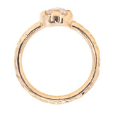 0.88ct Rosecut Moissanite Low Profile Six Prong Evergreen Solitaire in 14k Yellow Gold