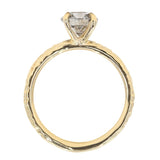 1.25ct Round Grey Diamond Evergreen Solitaire in 18k Yellow Gold