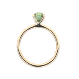 1.21ct Round Earth Colored Sapphire Classic 4 Prong Solitaire in 14k Yellow Gold