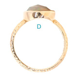 Bezel Set Rosecut Opal Rings in 14K Yellow Gold - Assorted Shapes