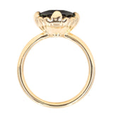 5.18ct Oval Madagascar Scallop Cup Sapphire Solitaire in 18K Yellow Gold