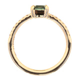 1.25ct Emerald Cut Parti Sapphire Solitaire and Wedding Band Set in 14k Yellow Gold