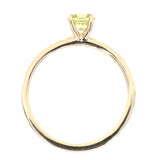 0.67ct Round Green Garnet Evergreen Solitaire in 14k Yellow Gold