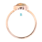 Oval Bezel Set Rosecut Opal Ring in 14k Rose Gold