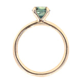 1.31ct Round Montana Sapphire Classic 4 Prong Solitaire in 14k Yellow Gold