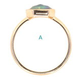 Bezel Set Rosecut Opal Rings in 14K Yellow Gold
