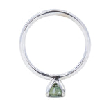 1.14ct Oval Parti Sapphire Four Prong Classic Solitaire in 14k White Gold