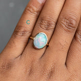 Bezel Set Rosecut Opal Rings in 14K Yellow Gold