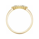Sunset Curved Baguette Diamond Band in Recycled 14k Gold